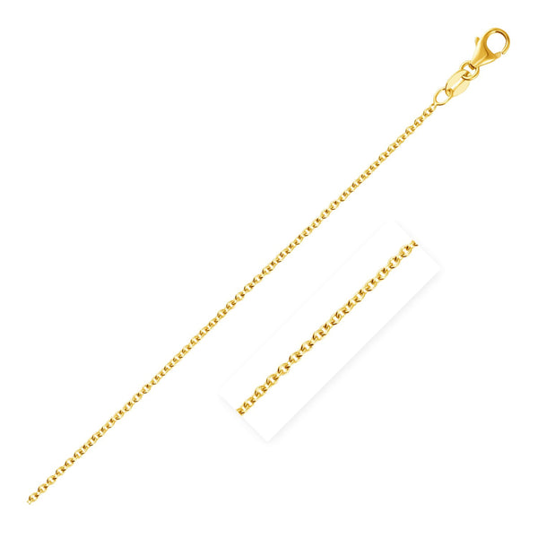 14k Yellow Gold Round Cable Link Chain 1.9mm - 16'' - Apparel & Accessories