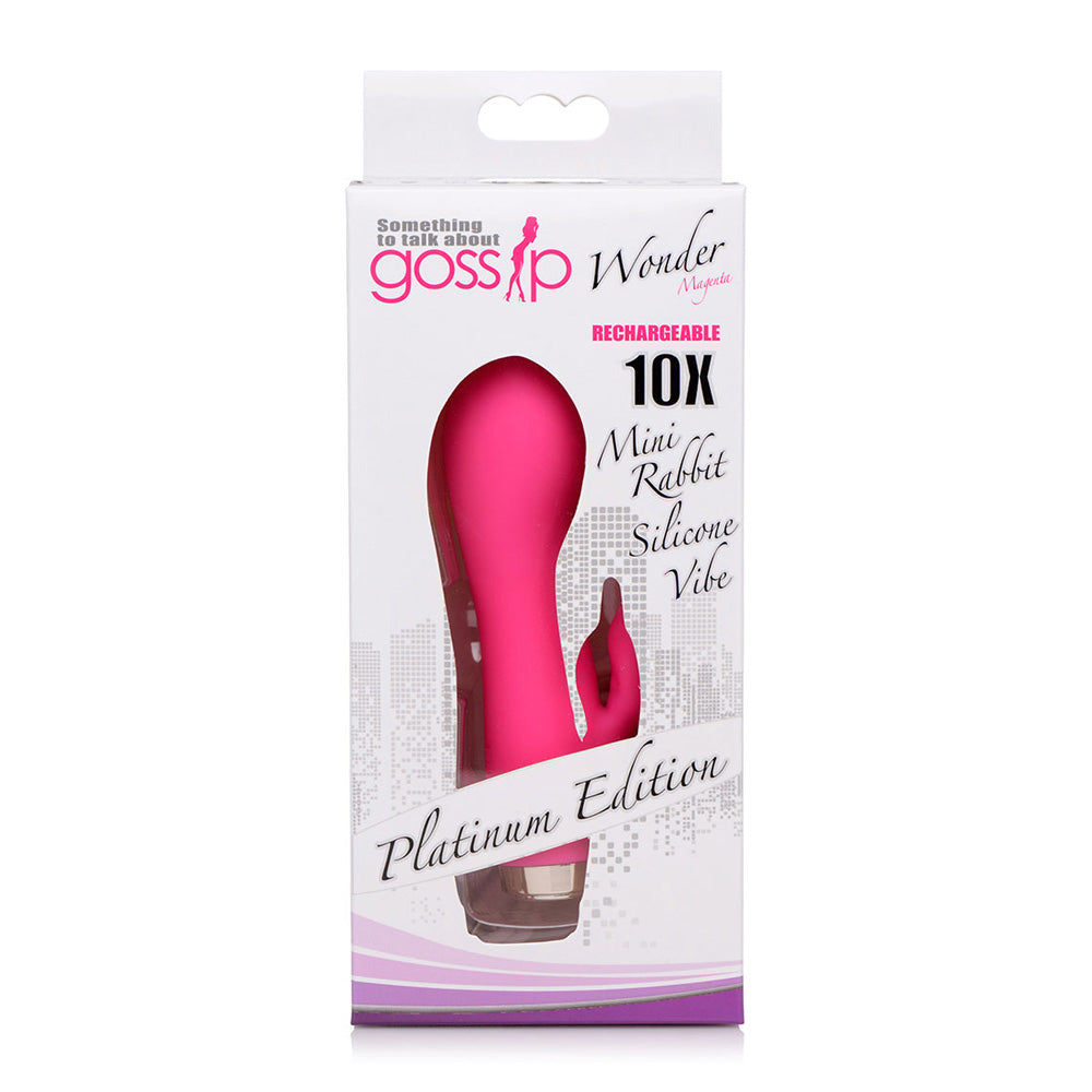 Wonder Mini Rabbit Silicone Vibrator - Pink - GreatEagleInc