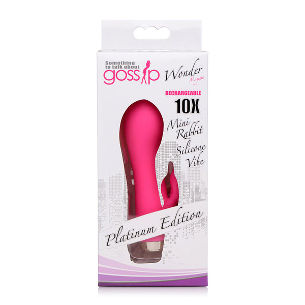 Wonder Mini Rabbit Silicone Vibrator - Pink - GreatEagleInc