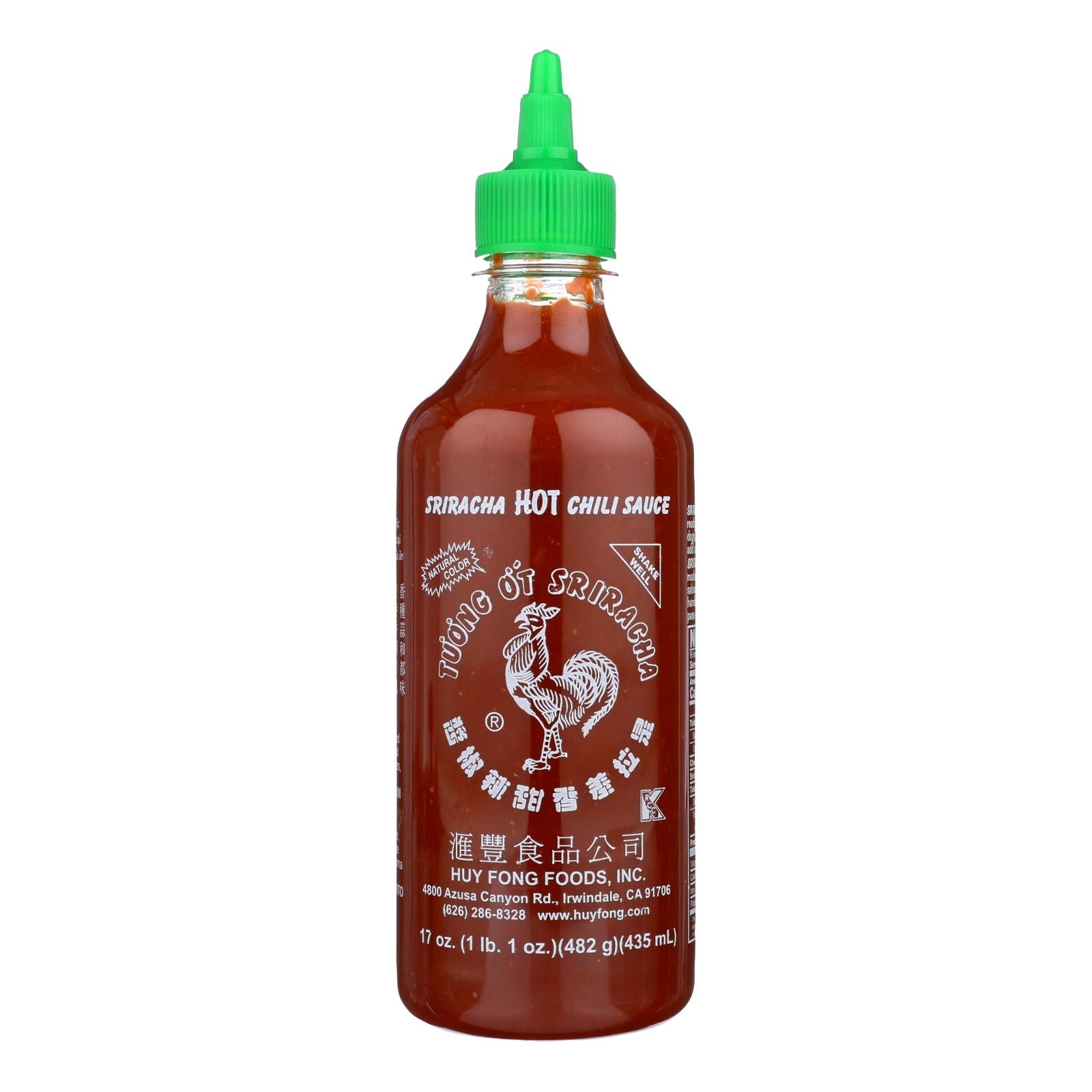 Huy Fong Hot Chili Sauce - Sriracha - Case Of 12 - 17 Oz. - GreatEagleInc