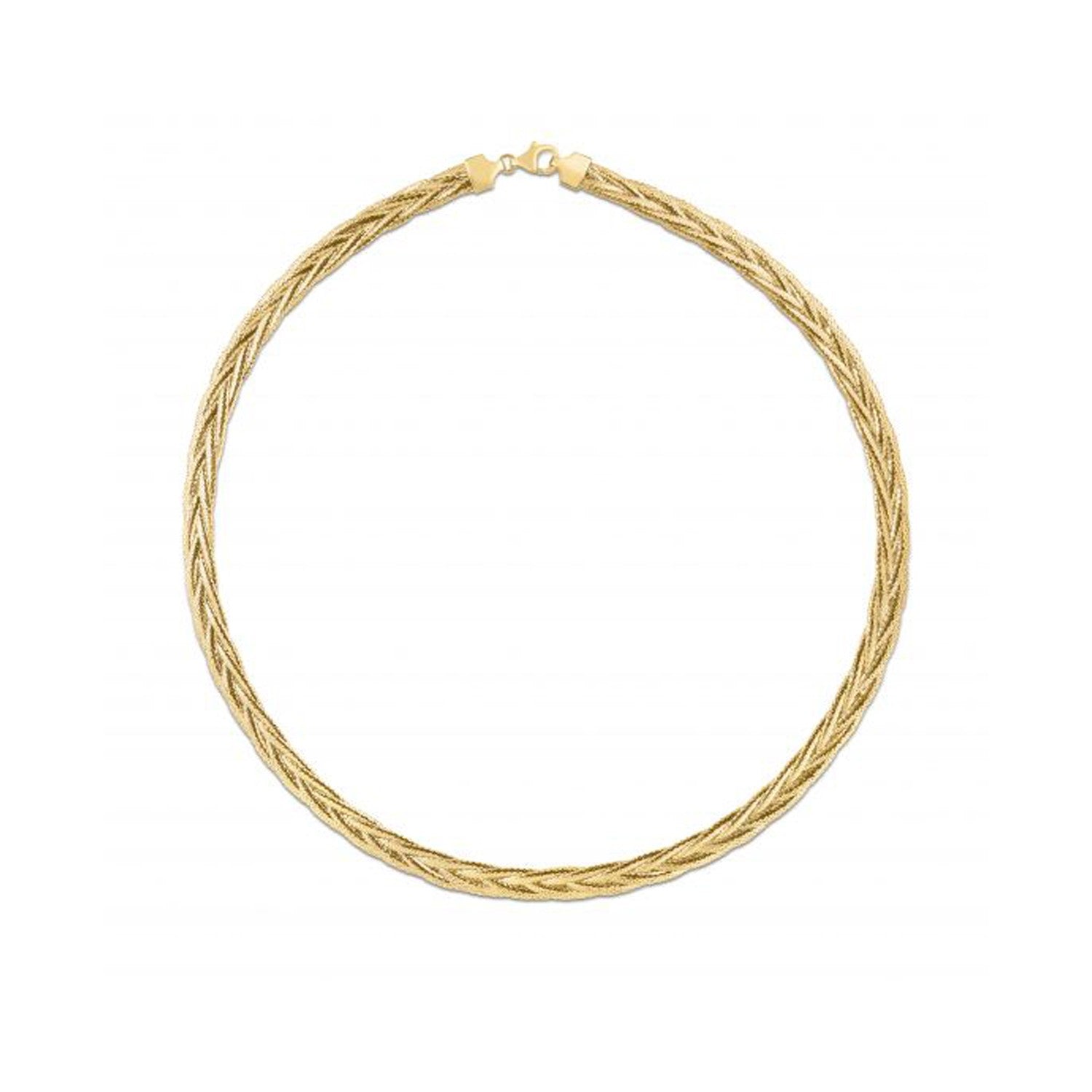 14k Yellow Gold Rapunzel Woven Necklace - 18'' - Apparel & Accessories