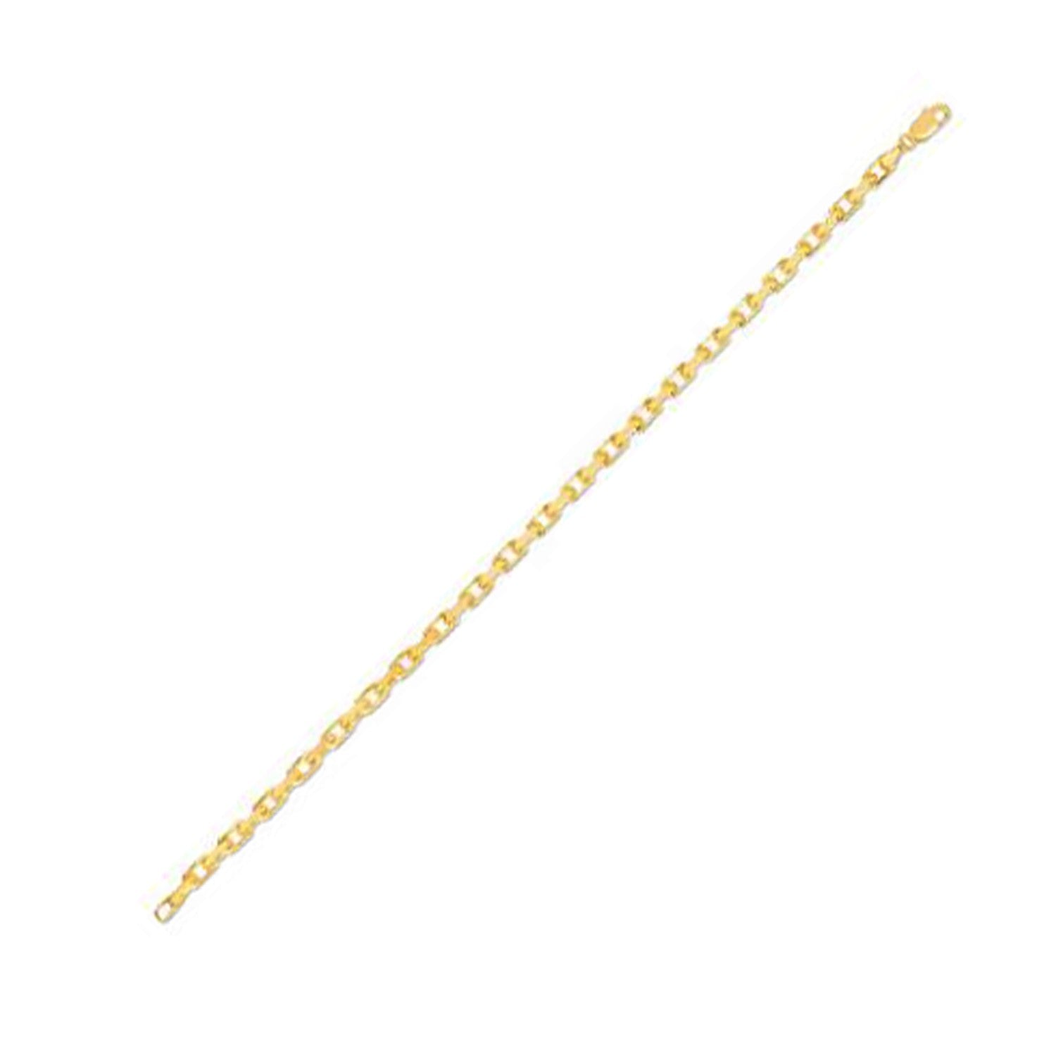 3.6mm 14k Yellow Gold French Cable Chain Bracelet - 8.25'' - Apparel & Accessories