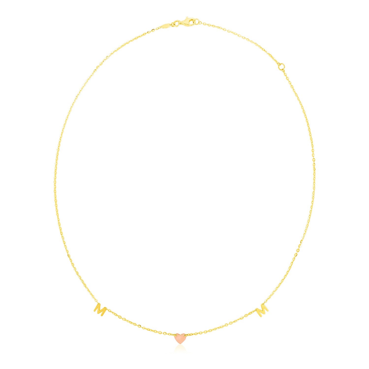 14k Yellow and Rose Gold Mom Necklace - 18'' - Apparel & Accessories