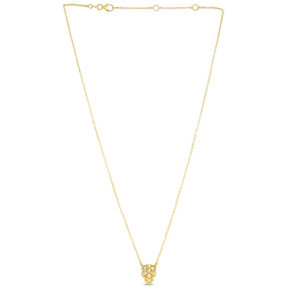 14k Yellow Gold Panther Head Necklace - 18'' - Apparel & Accessories