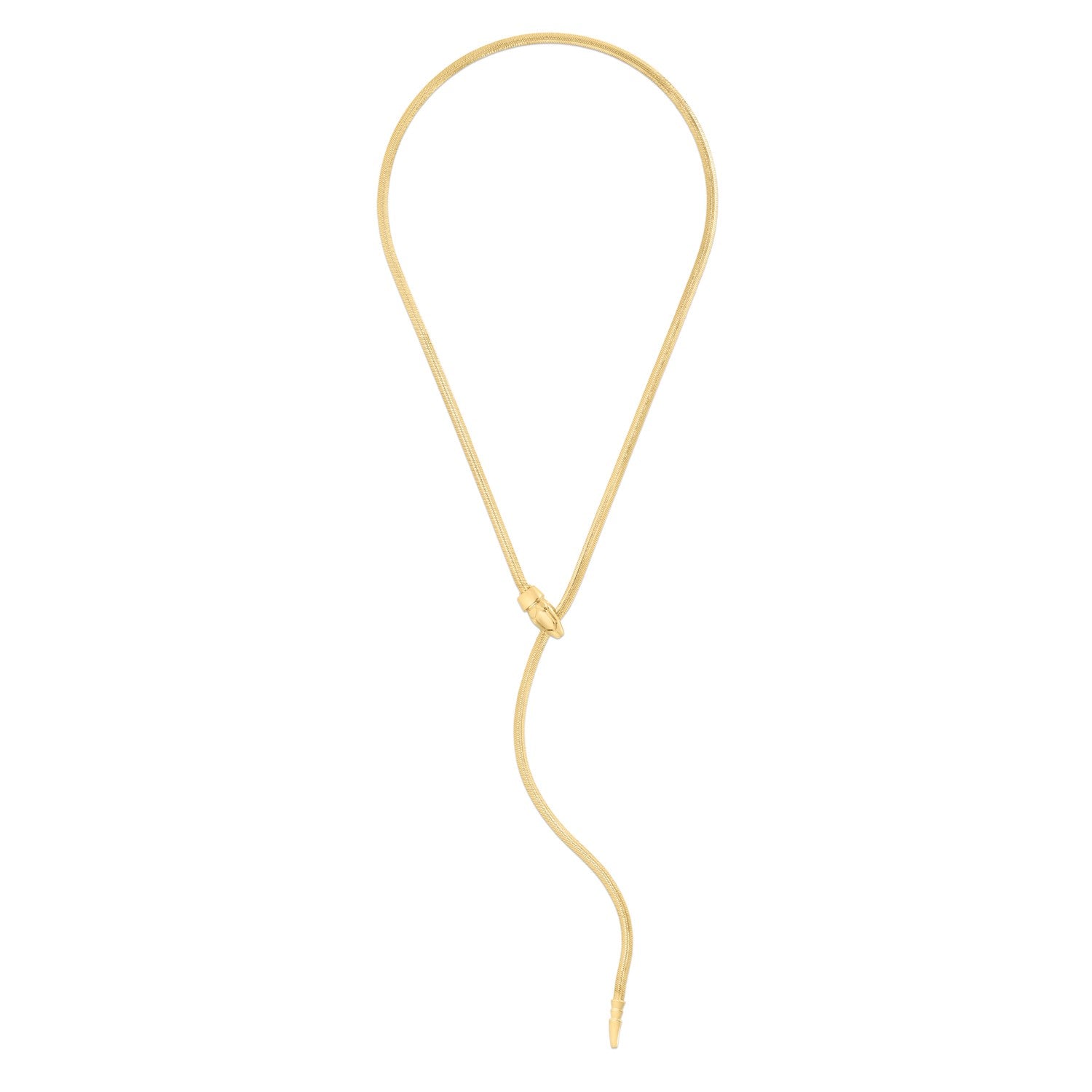 14k Yellow Gold Serpent Necklace - 18'' - Apparel & Accessories