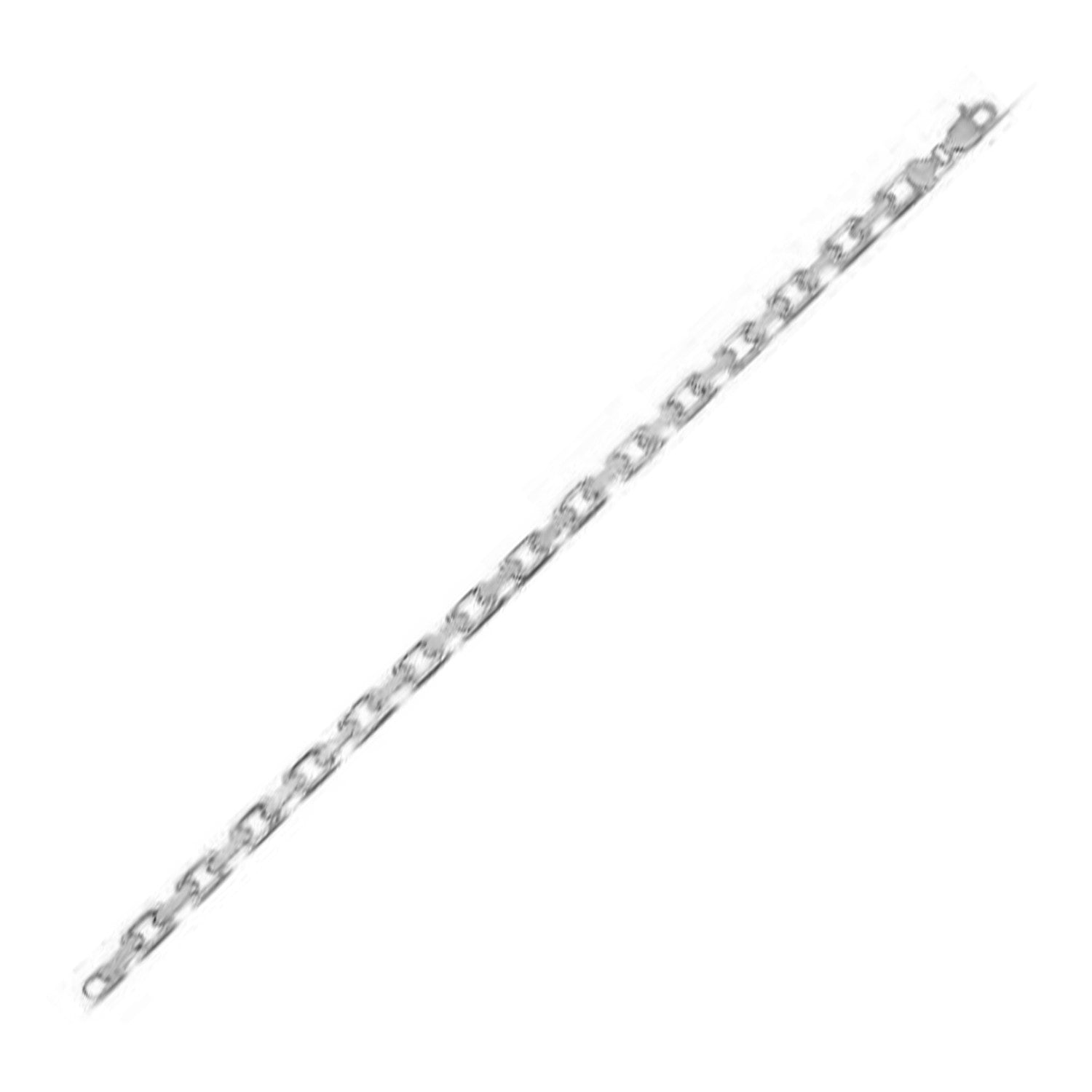 4.8mm 14k White Gold French Cable Chain Bracelet - 8.25'' - Apparel & Accessories