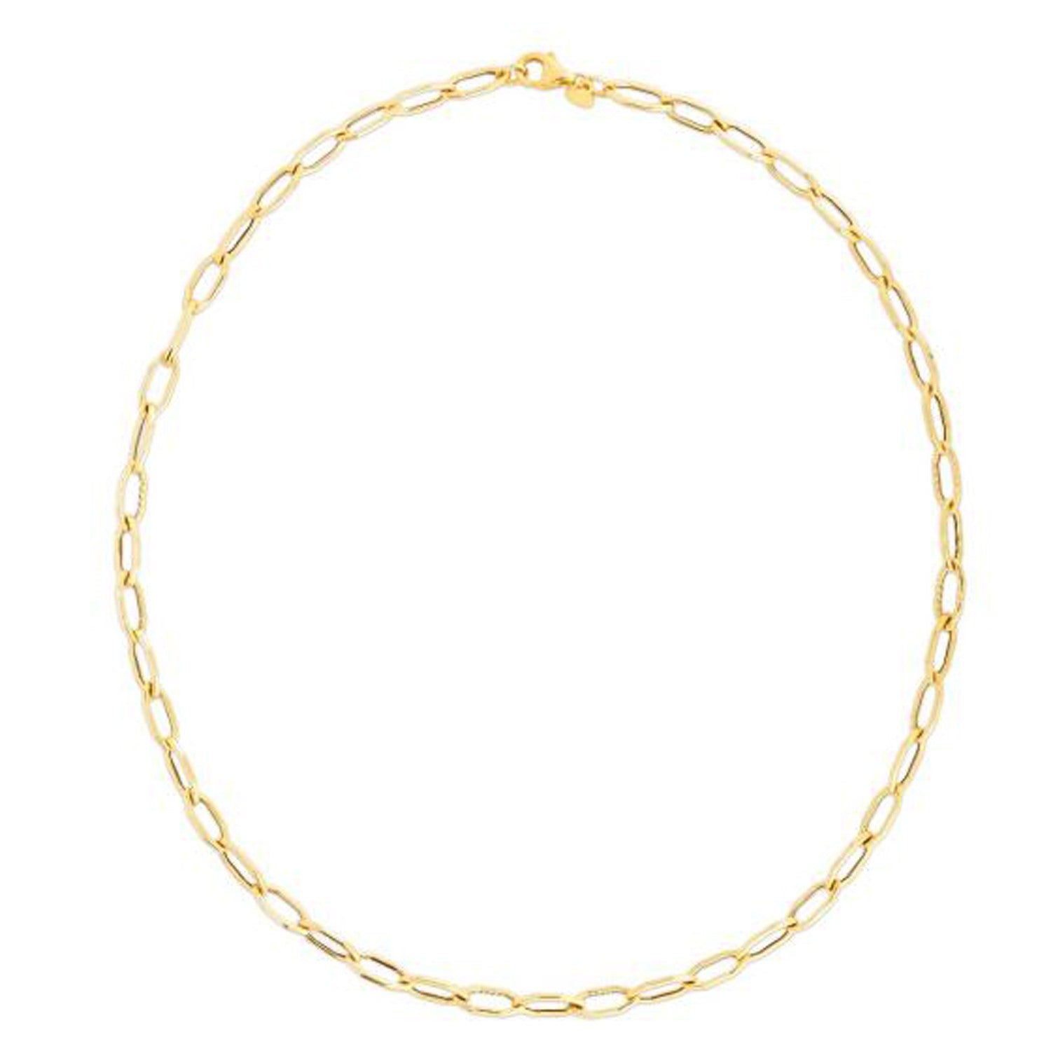14k Yellow Gold Hexagon Link Necklace - 18'' - Apparel & Accessories