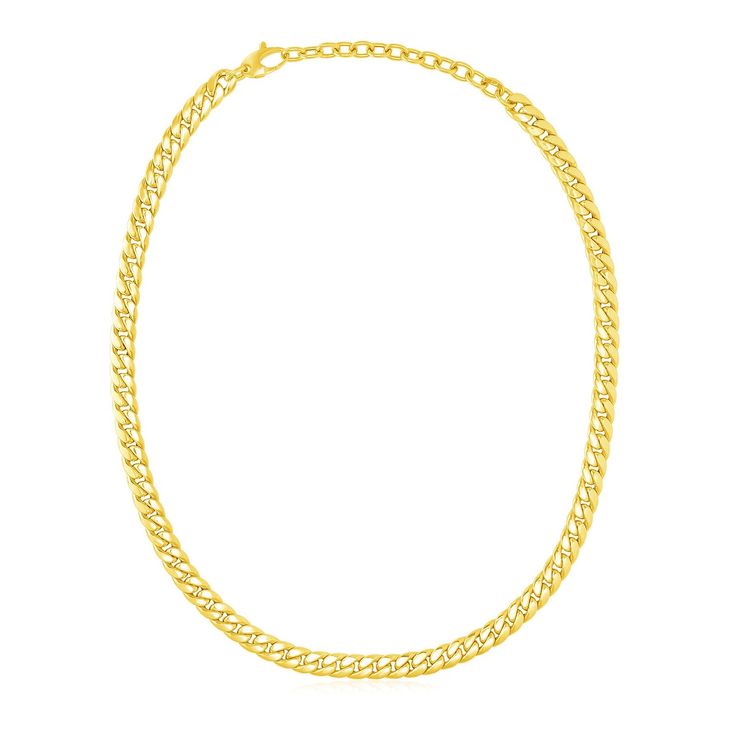 14k Yellow Gold Cuban Chain Choker Necklace - 16'' - Apparel & Accessories