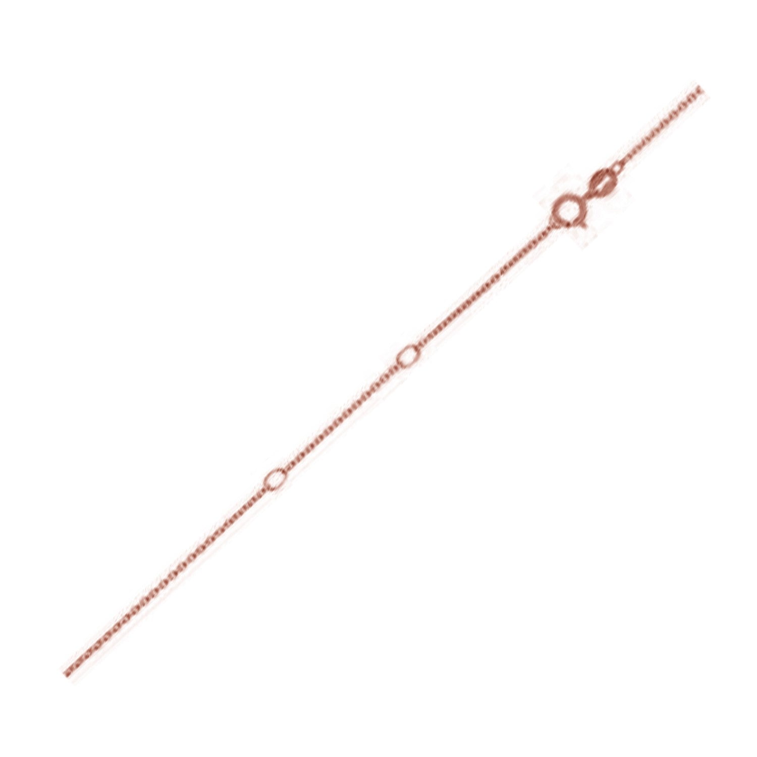 Double Extendable Diamond Cut Cable Chain in 14k Rose Gold (0.80mm) - 18'' - Apparel & Accessories
