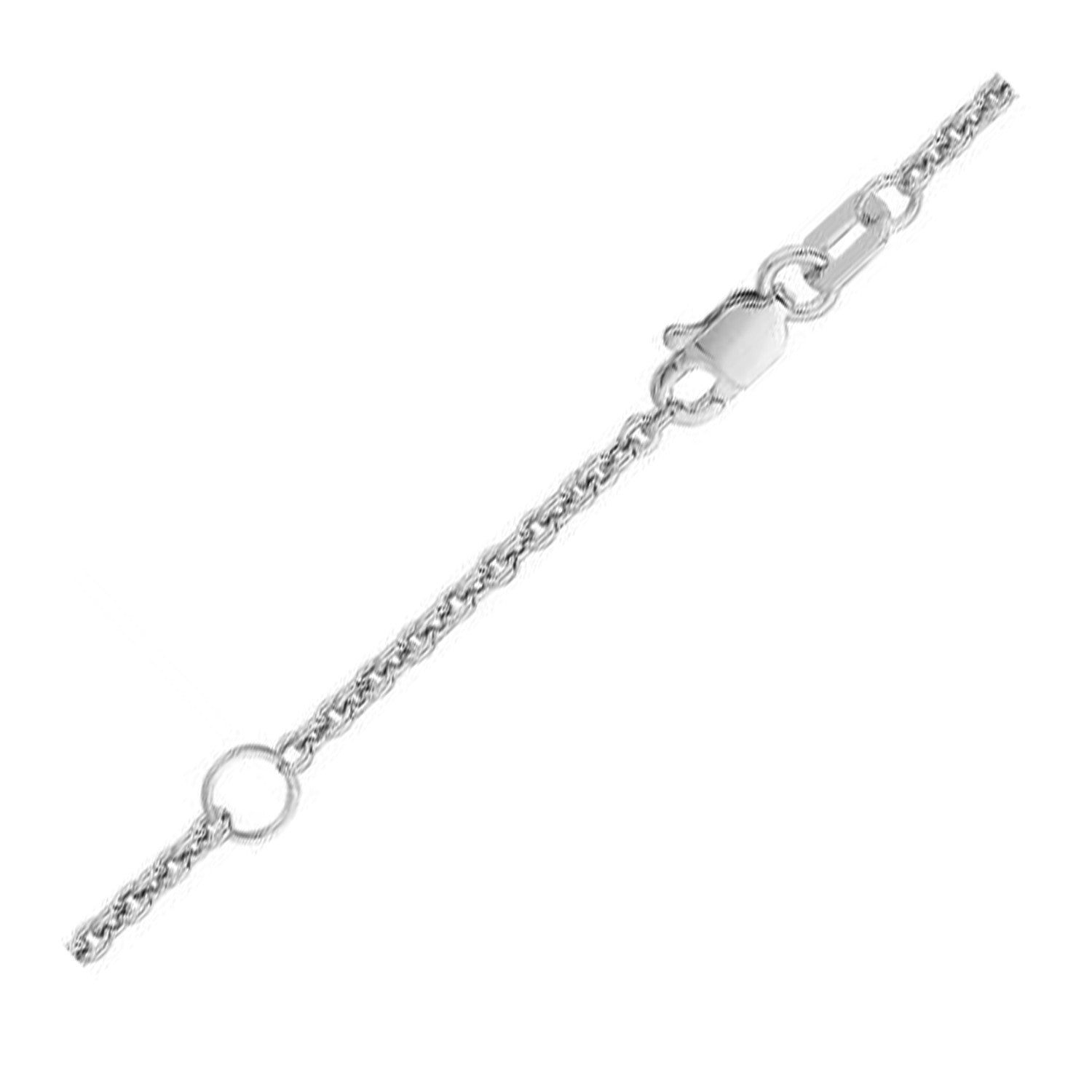 Extendable Cable Chain in 18k White Gold (1.8mm) - 18'' - Apparel & Accessories
