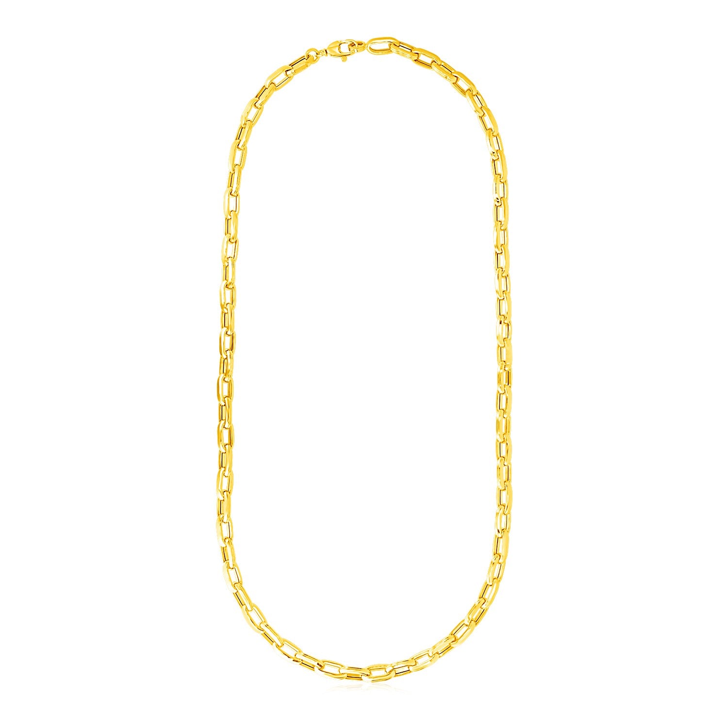 14k Yellow Gold Mens Paperclip Chain Necklace - 24'' - Apparel & Accessories