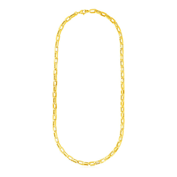 14k Yellow Gold Mens Paperclip Chain Necklace - 24'' - Apparel & Accessories