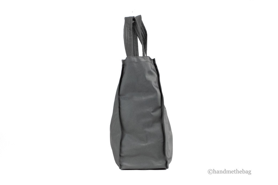 Burberry Trench Charcoal Grey Extra Large Nylon Branded Tote - 1 - Bags & Wallets