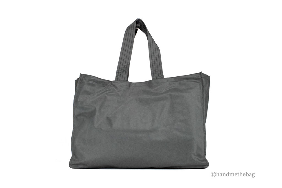 Burberry Trench Charcoal Grey Extra Large Nylon Branded Tote - 1 - Bags & Wallets