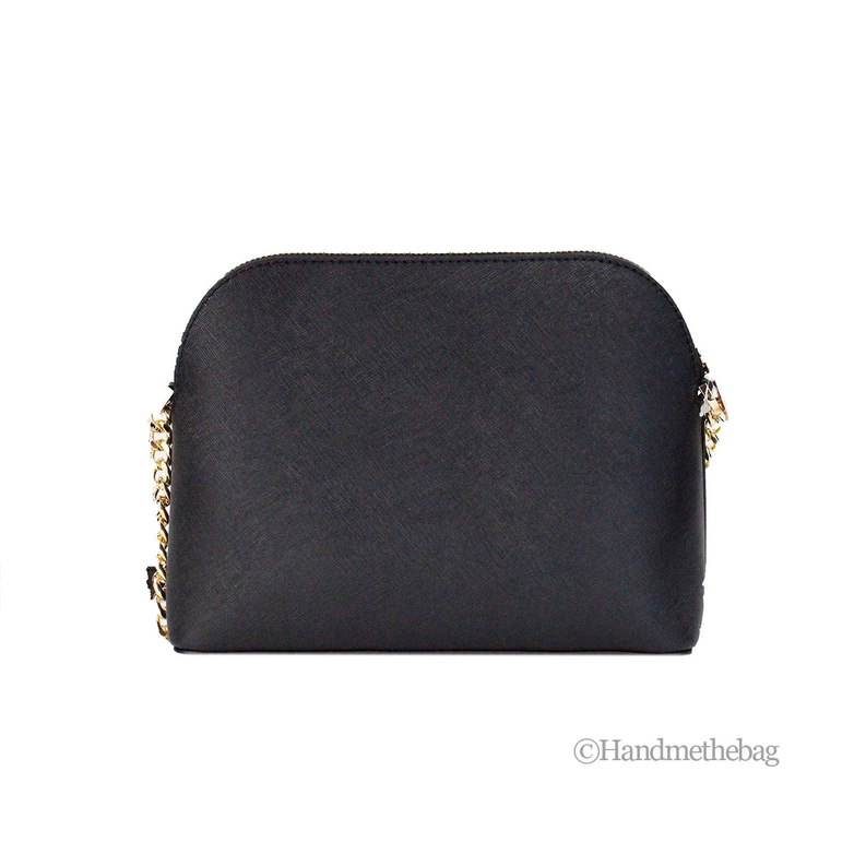 Black Michael Kors Jet Set medium crossbody dome bag with gold-tone chain strap