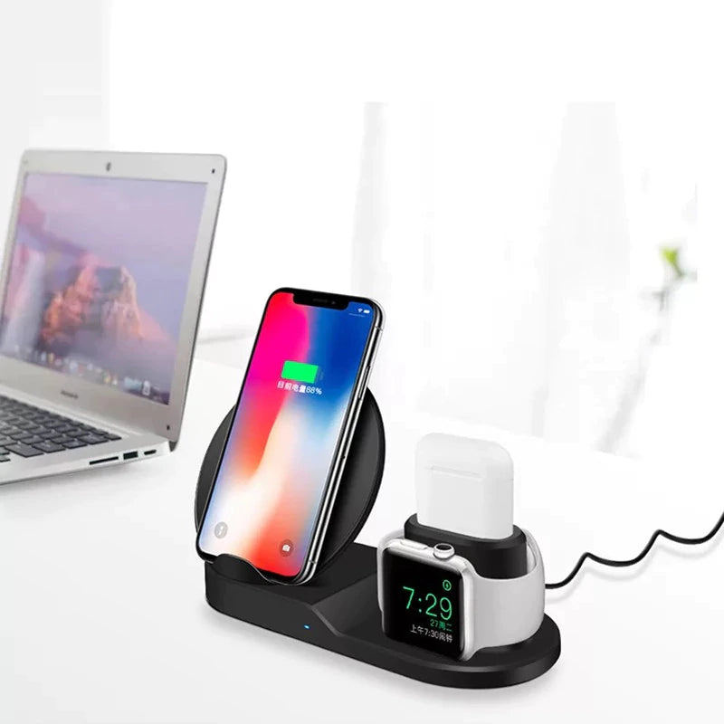 3 In 1 Wireless Charger 10w Fast Wireless Charging Pad - GreatEagleInc