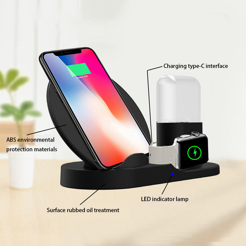 3 In 1 Wireless Charger 10w Fast Wireless Charging Pad - GreatEagleInc
