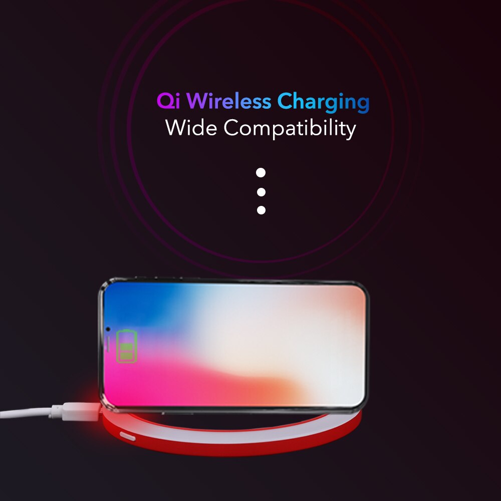 Portable Wireless Charging Led Mirror Makeup - GreatEagleInc