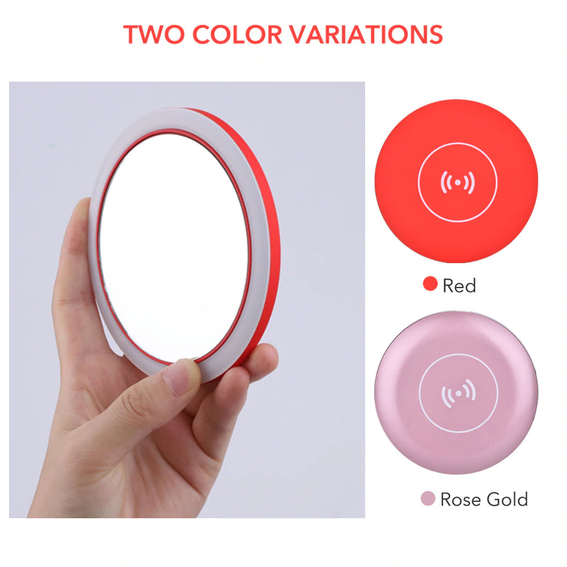 Portable Wireless Charging Led Mirror Makeup - GreatEagleInc