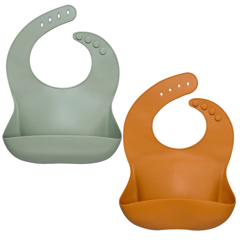 Fashionable Silicon Waterproof Breastplate Baby Bib - GreatEagleInc
