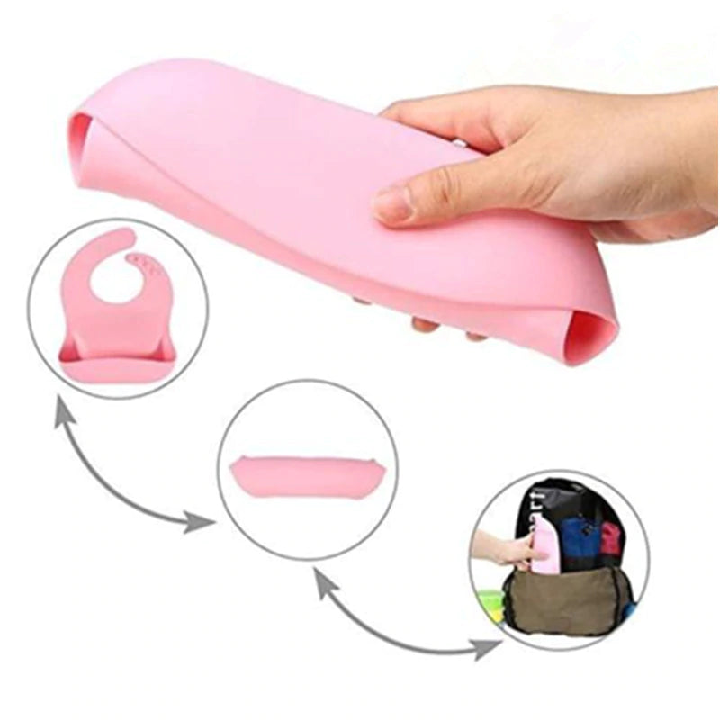 Fashionable Silicon Waterproof Breastplate Baby Bib - GreatEagleInc