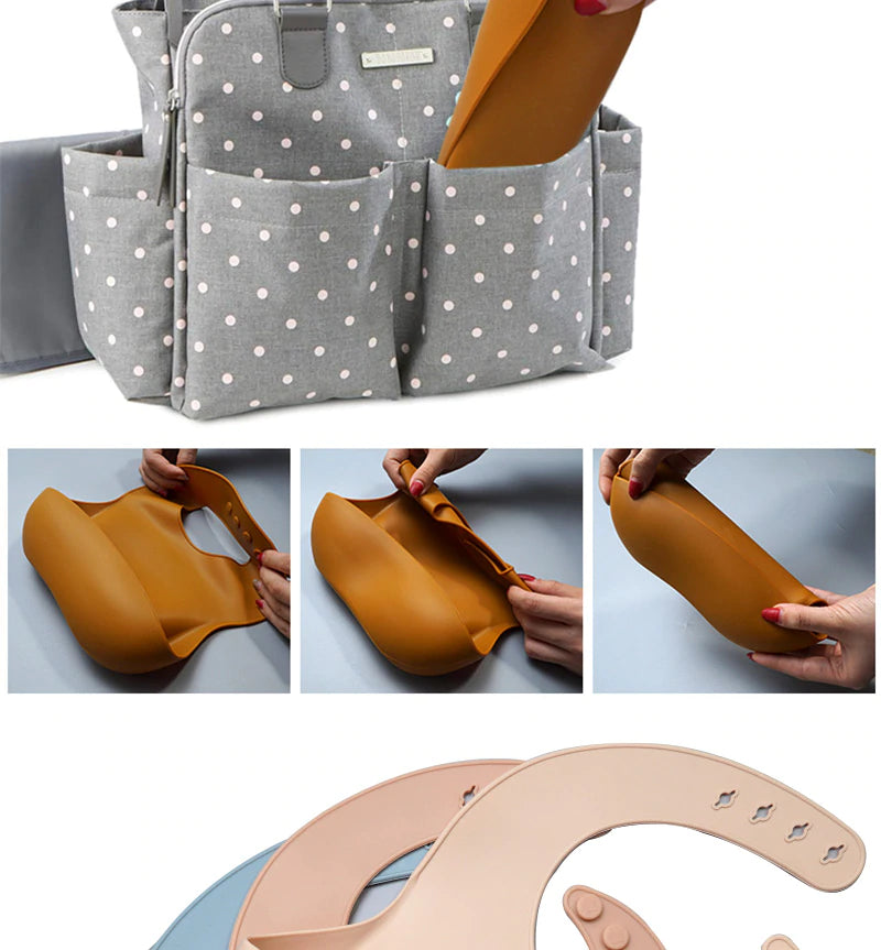 Fashionable Silicon Waterproof Breastplate Baby Bib - GreatEagleInc