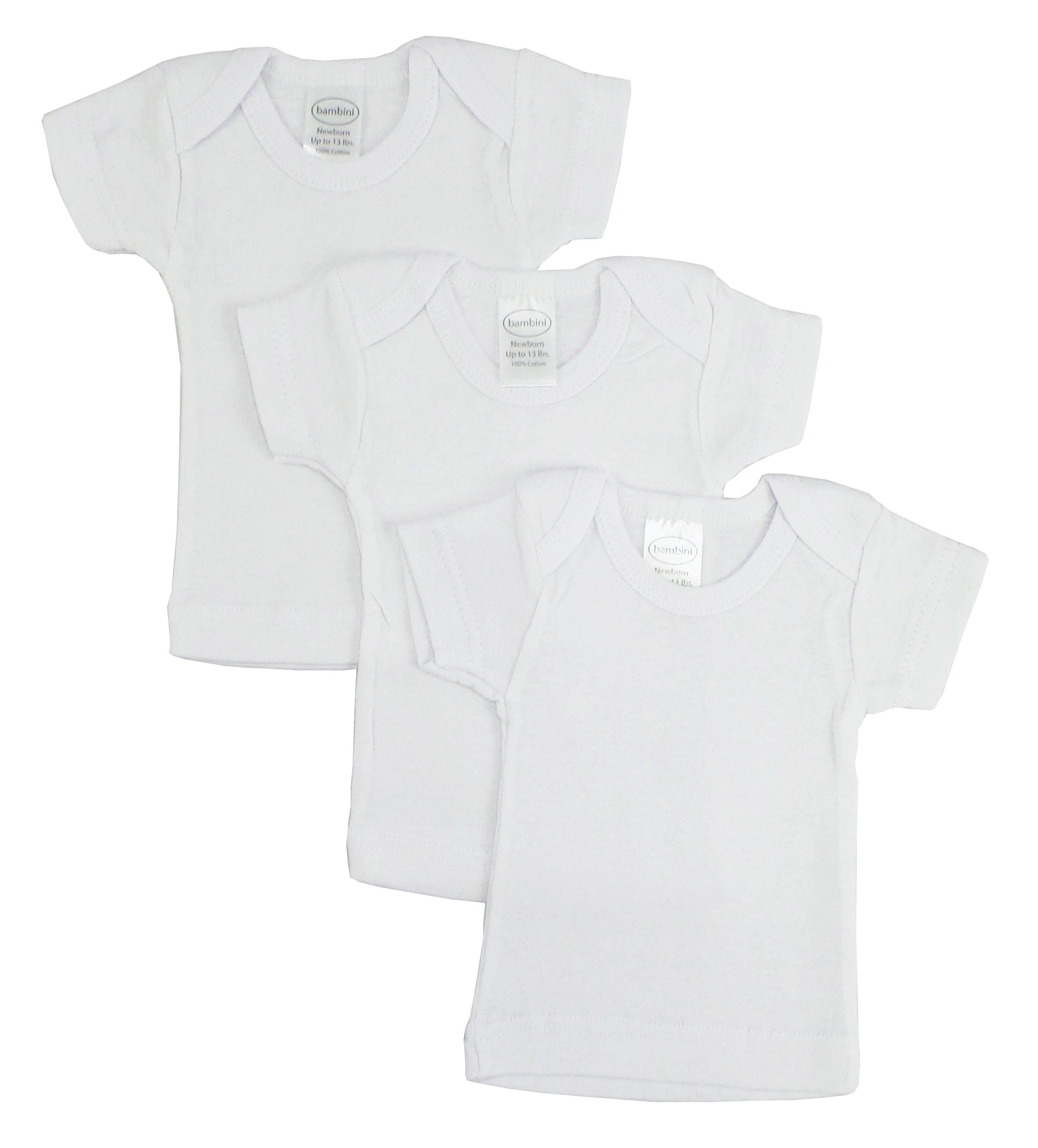 Preemie Short Sleeve Lap Tee - White 055p - GreatEagleInc