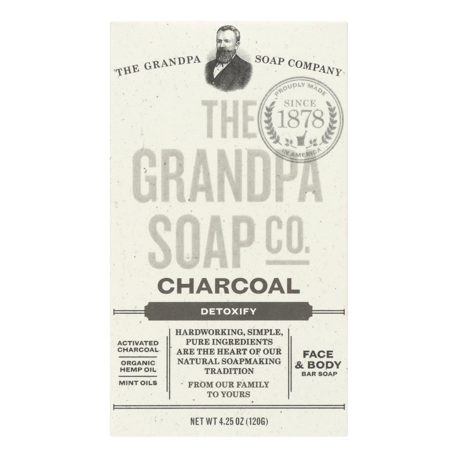 Grandpa Soap Soap - Charcoal - 4.25 Oz - GreatEagleInc
