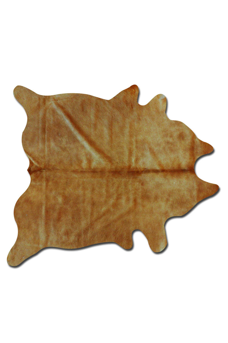 6' X 7' Golden Brown Cowhide Area Rug - Home Decor