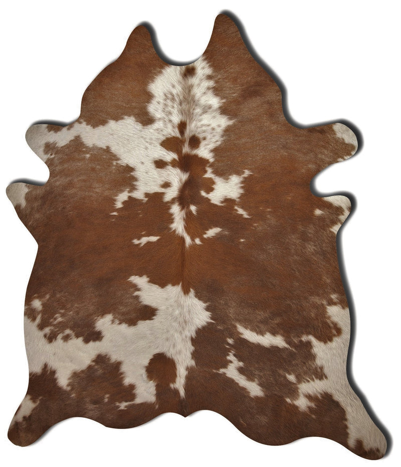 6' X 7' Brown And White Cowhide Handmade Area Rug - Home Decor
