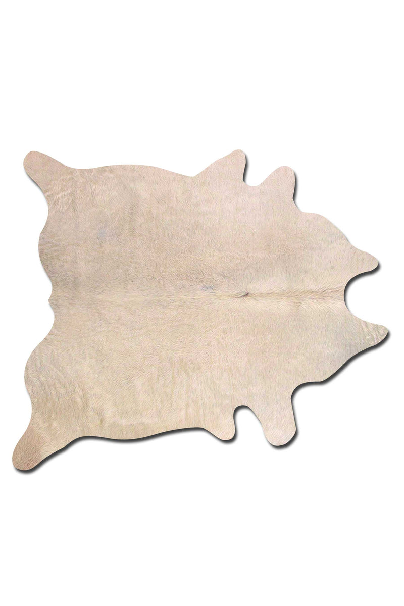 6' X 7' Off White Cowhide Cowhide Print Handmade Area Rug - Home Decor
