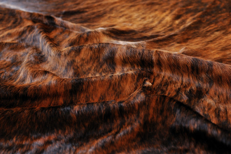 6' X 7' Brown And Black Cowhide Cowhide Print Area Rug - Home Decor
