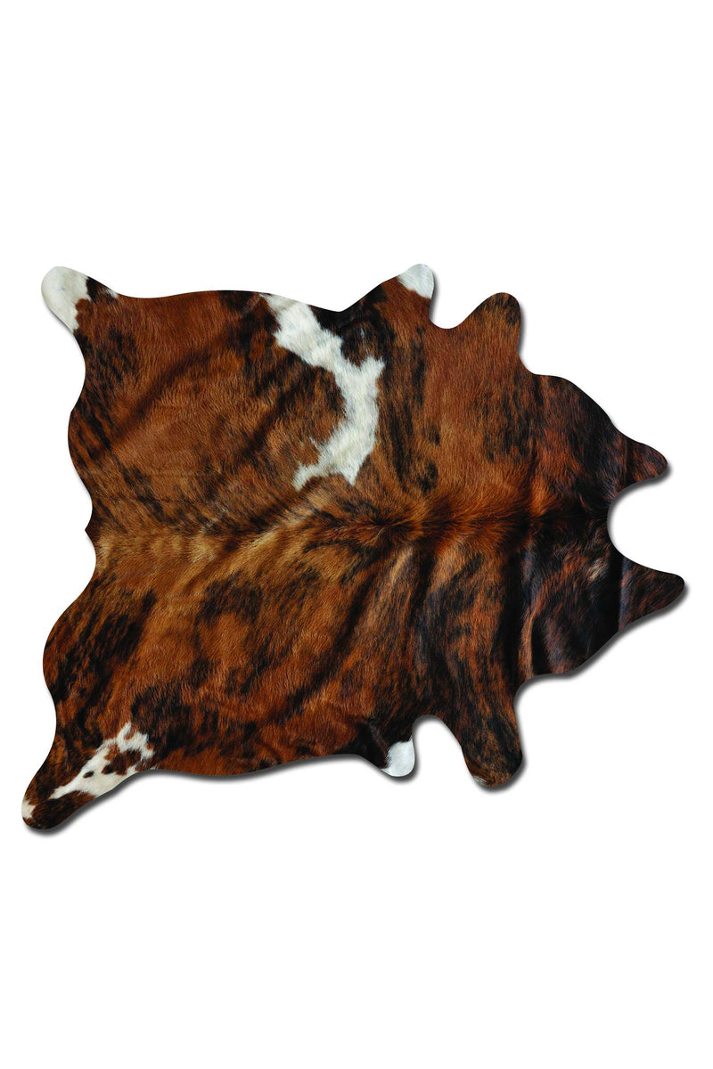 6' X 7' Brown And Black Cowhide Cowhide Print Area Rug - Home Decor
