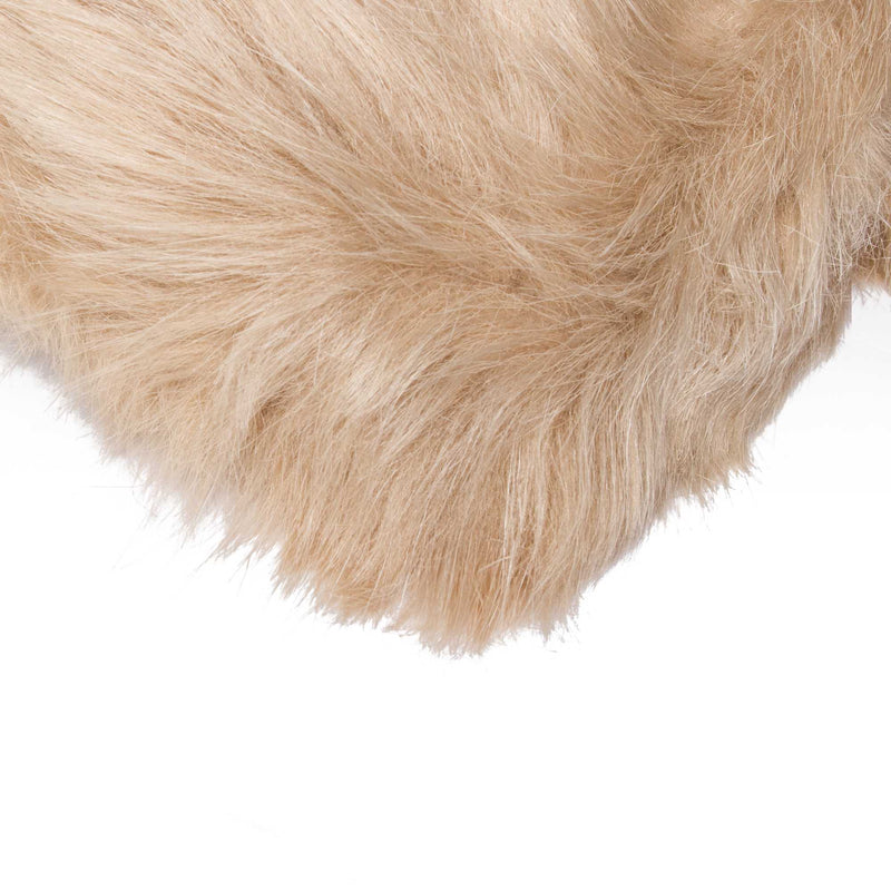 2' X 3' Tan Faux Fur Rectangular Area Rug - Home Decor
