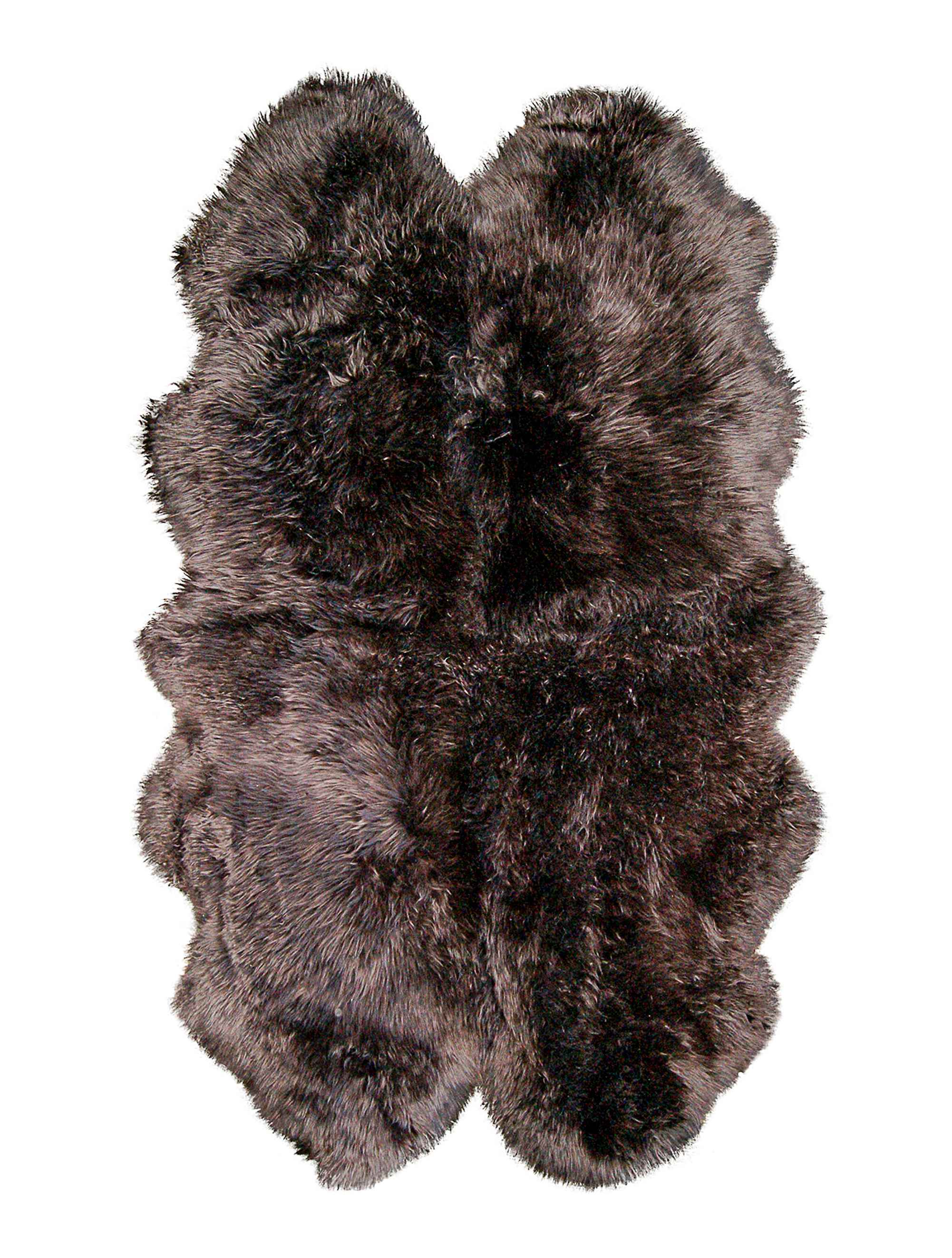 4' X 6' Chocolate Genuine Sheepskin Area Rug - Home Decor
