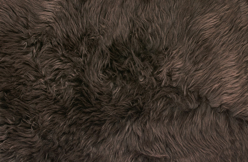 4' X 6' Chocolate Genuine Sheepskin Area Rug - Home Decor