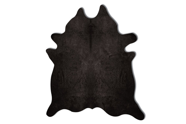 6' X 7' Black Cowhide Area Rug - Home Decor