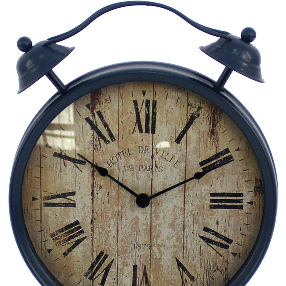 3" Round Blue Glass Analog Wall Clock - GreatEagleInc