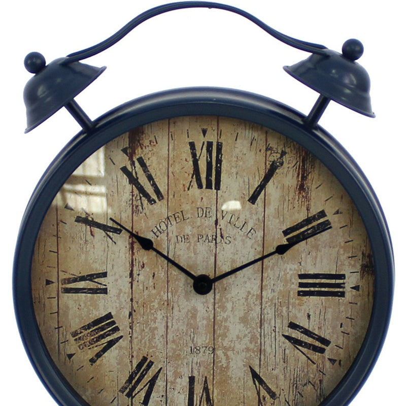 3" Round Blue Glass Analog Wall Clock - GreatEagleInc