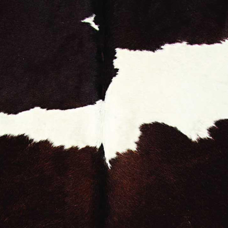 6' X 7' Brown And White Cowhide Cowhide Print Area Rug - Home Decor