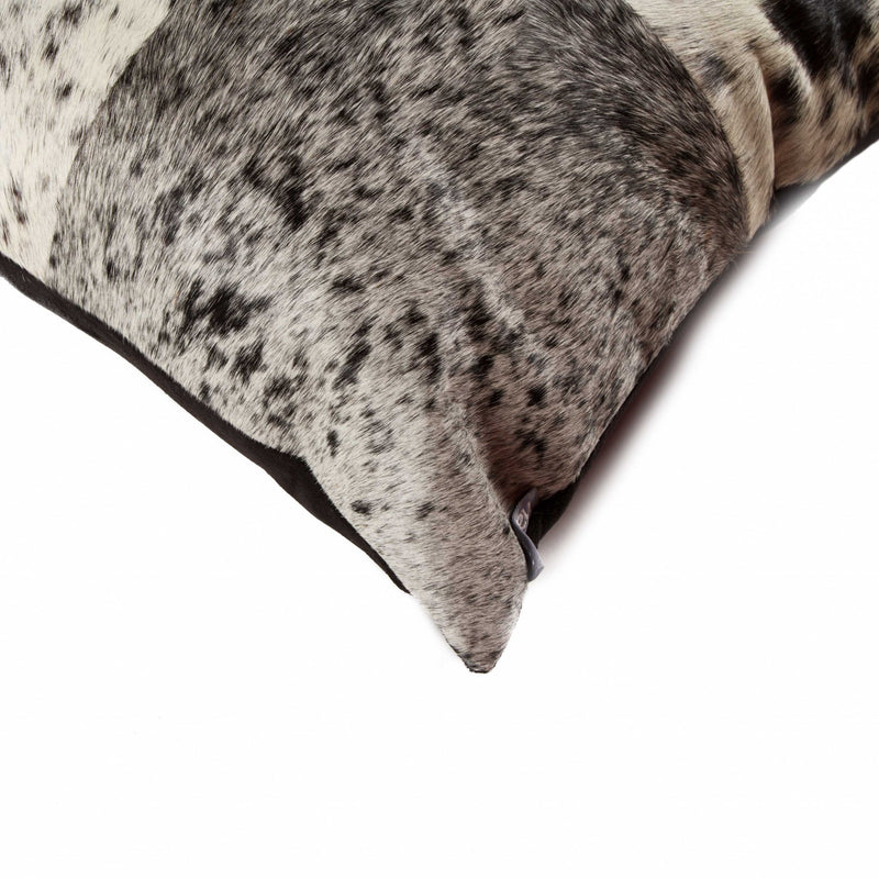 18" White Cowhide Throw Pillow - Home Decor