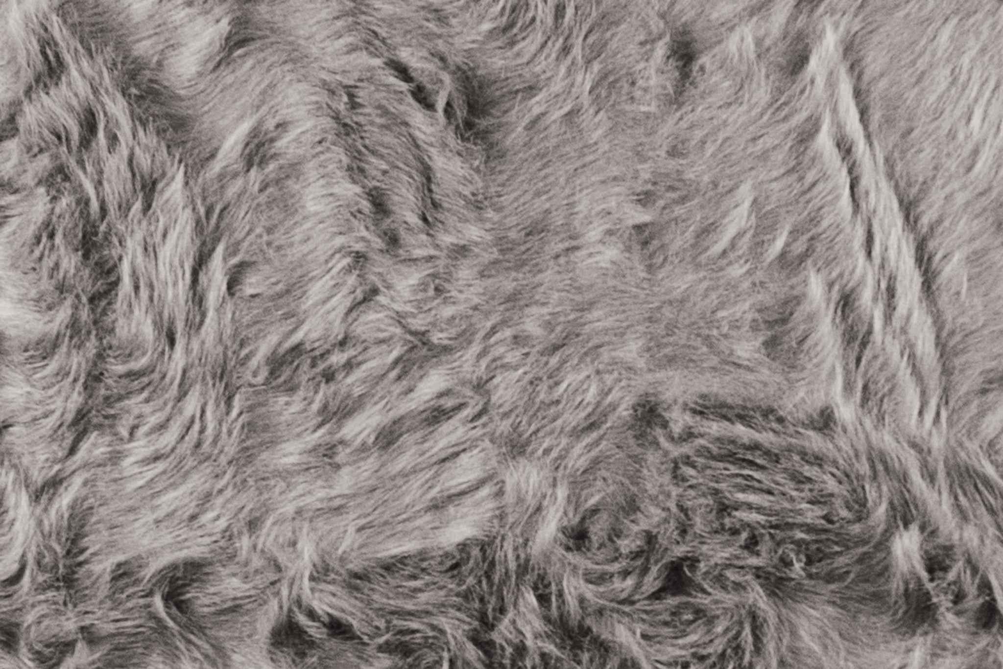 2" X 6" Gray Sheepskin Double - Area Rug