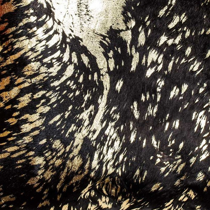 Chocolate And Gold Torino Kobe Cowhide Pillow - Home Decor