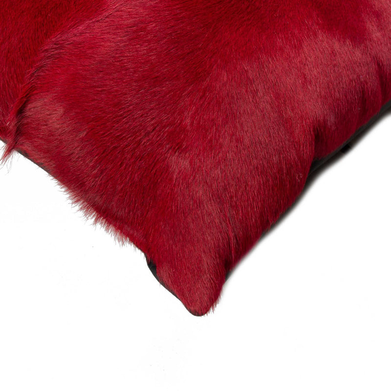 12" X 20" X 5" Wine Cowhide  Pillow 2 Pack - Home Decor