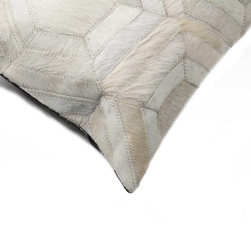 12 X 20 Black And White Cowhide Throw Pillow - Home Decor