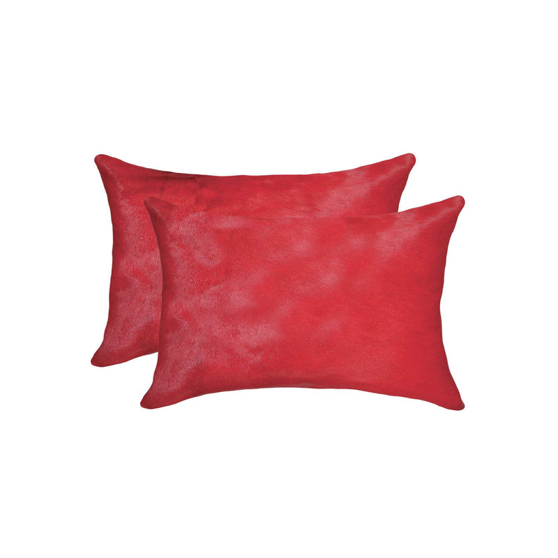 12" X 20" X 5" Firecracker Cowhide  Pillow 2 Pack - Home Decor