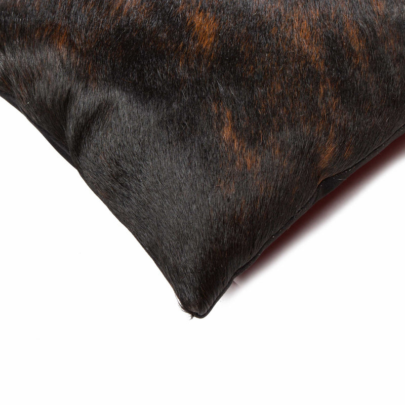 Set of Two 12" X 20" Chocolate Cowhide Cowhide Throw Pillows - Home Decor