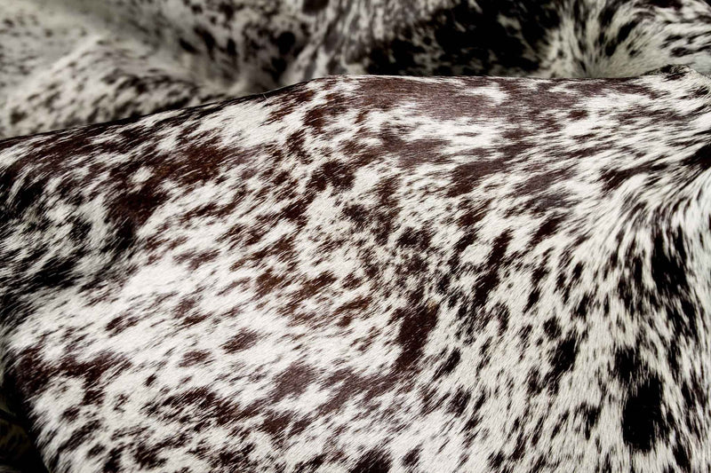 60" X 84" White Chocolate Cowhide  Rug