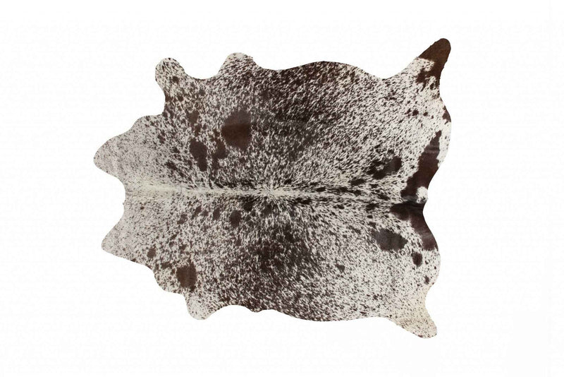 60" X 84" White Chocolate Cowhide  Rug