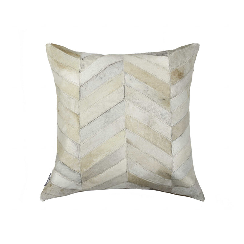 18" Natural Cowhide Throw Pillow - Home Decor